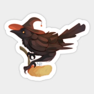 Witch Corvid Sticker